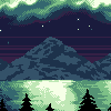 Polar Lights icon/pixelart