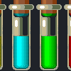 Set of substances in test tubes. icon/pixelart