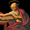 Saint Jerome Writing - Caravaggio Tribute icon/pixelart