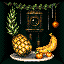 new year food icon/pixelart