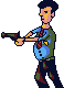 Safety shooting. icon/pixelart