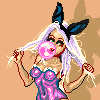 Bunny Girl Pin Up icon/pixelart