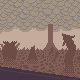 #1- An unfamiliar city. icon/pixelart