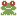 frog with trees icon/pixelart