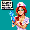 Nurse Pin Up icon/pixelart