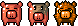 3-pigs icon/pixelart