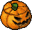 Iso halloween pumpkin icon/pixelart
