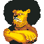 Afro Lion icon/pixelart