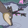 Deer in the Rain (Commission for Aidia) - Animated icon/pixelart