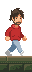 Felix - Walk cycle icon/pixelart