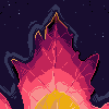 Autumn Leaf icon/pixelart