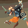 Jetpack wolf icon/pixelart