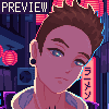 Boy in Japan icon/pixelart