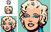 Andy Warhol Portraits : Marilyn icon/pixelart