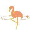 Weekly Challenges-Ballet Flamingo icon/pixelart