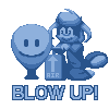 Balloon Blow Up icon/pixelart