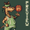 Basketball player icon/pixelart