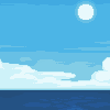 Beach Scene icon/pixelart
