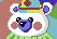 Clown Bear icon/pixelart
