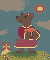 Bear girl icon/pixelart