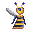 bee person icon/pixelart
