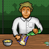 Beer drinker icon/pixelart