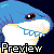 A well loved blhaj icon/pixelart