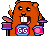 Beaver drummer icon/pixelart