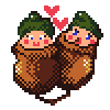 Snugglepot and Cuddlepie (weekly challenge) icon/pixelart