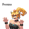 Princess Bowsette icon/pixelart