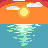 Sunset icon/pixelart