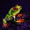 Jungle frog icon/pixelart