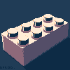Lego brick icon/pixelart