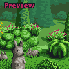 The Green Garden of Rabbit icon/pixelart