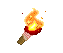 Burning torch icon/pixelart