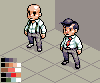 Businessmen icon/pixelart