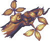 Wooden chameleon icon/pixelart