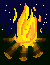 The campfire icon/pixelart