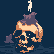 Candle with Skull icon/pixelart