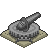 Turning Cannon icon/pixelart