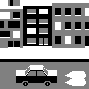 The moon rides along icon/pixelart