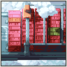 Humble cargo ship icon/pixelart