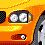 Orange Car icon/pixelart