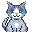 Cat Grey icon/pixelart
