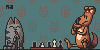 Cat vs. Dog icon/pixelart