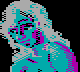 Curly Haired Woman (CGA) icon/pixelart