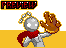 Chain man icon/pixelart