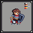 Stylized Warrior icon/pixelart