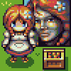 RPG Chars: Redhead Food Girl icon/pixelart