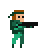 Green man animation icon/pixelart